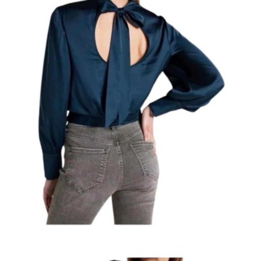 Express Black Satin Blouse